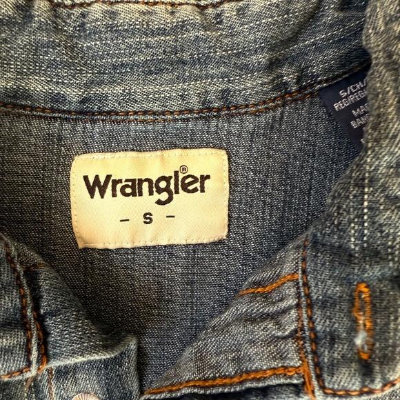 Y2K Classic Wrangler Denim Snap Western Shirt - Picture 6 of 6